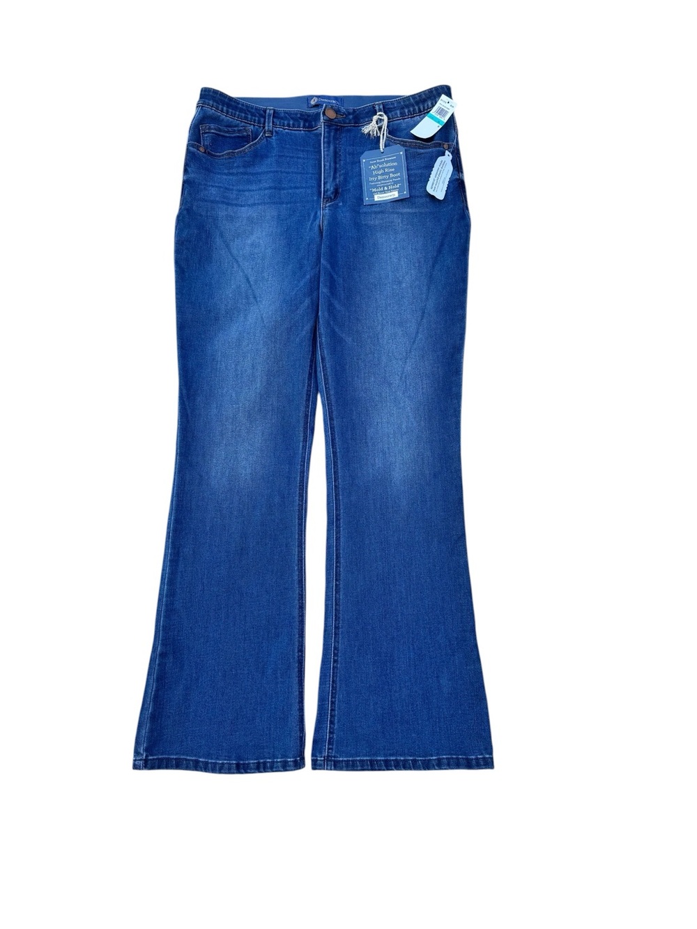 Democracy Itty Bitty Boot Cut Jeans Womens Size 16 Blue Stretch Denim